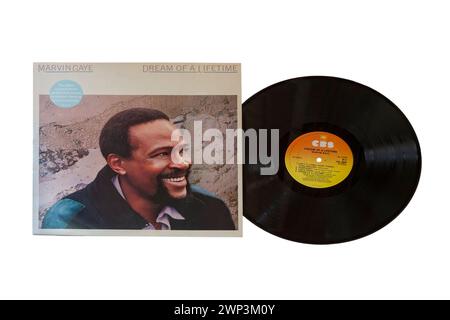 Marvin Gaye Dream of a Lifetime vinyl record album LP cover isolated on white background - 1985 Stock Photo