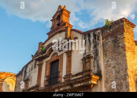 The Dominican Chapel of the Third Order in the old Colonial City of Santo Domingo, Dominican Republic.  It was built in the 1700's as part of the Impe Stock Photo