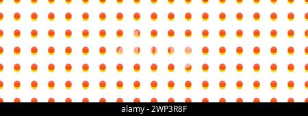 Seamless polka dot pattern. Risograph effect. Vector illustration with small orange and yellow dots on a white backdrop. Creative grid texture round Stock Vector