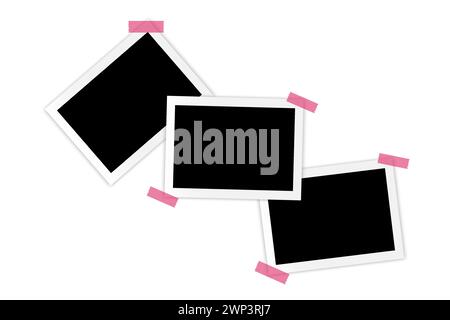 retro photo frames in vintage style. Old papers. Vector illustration. Stock image. EPS 10. Stock Vector