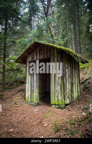 Old wooden shack - Waldviertel, Naturpark Scheiben (Bad Großpertholz) Stock Photo