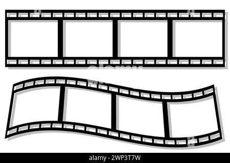 Film, movie. Old design. Retro image with film. Vector illustration. stock image. EPS 10. Stock Vector