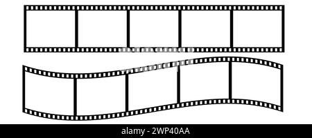 Retro film, great design for any purposes. Old retro cinema movie strip. Video recording. Vector illustration. stock image. EPS 10. Stock Vector