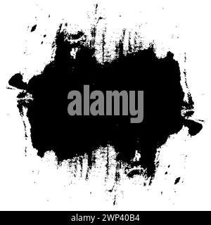 Watercolor brush texture. Ink paint brush stain. Grunge texture. Vector illustration. Stock image. EPS 10. Stock Vector