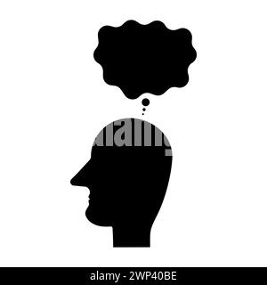 Human head with thoughts. Business vector icon. Business, education concept. Chart concept. Vector illustration. stock image. EPS 10. Stock Vector