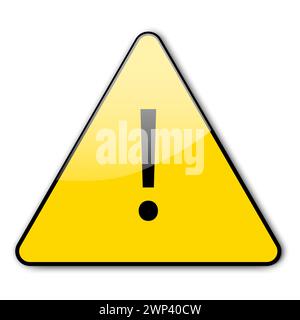 Attention sign. The yellow triangle attention. Vector illustration. Stock image. EPS 10. Stock Vector