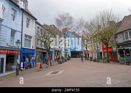 Street view of Nott Square in Carmarthen town centre Carmarthenshire Wales UK    KATHY DEWITT Stock Photo