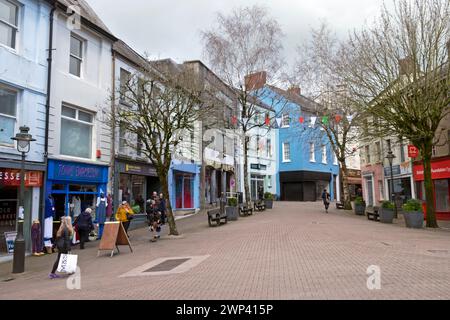 Street view of Nott Square in Carmarthen town centre Carmarthenshire Wales UK    KATHY DEWITT Stock Photo