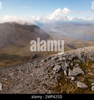 View from the top of Sàil Gharbh, Quinag looking west Stock Photo