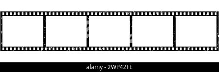 Retro film, great design for any purposes. Old retro cinema movie strip. Video recording. Vector illustration. stock image. EPS 10. Stock Vector