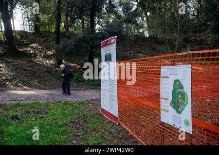 Roma, Italia. 05th Mar, 2024. Foto Valentina Stefanelli/LaPresse 05/03/2024 - Roma, Italia - Cronaca - Sopralluogo del Sindaco Roberto Gualtieri a Villa Ada. Nella foto i lavori di restauro a Villa Ada Credit: LaPresse/Alamy Live News Stock Photo