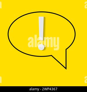 Exclamation point message. Alert message. Message notification icon. Vector illustration. stock image. EPS 10. Stock Vector
