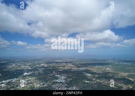 Landscape of Managua town in central america aerial drone view Stock Photo