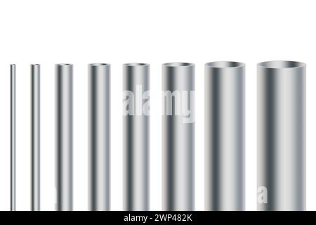 Iron pipes in abstract style on white background. Vector illustration. stock image. EPS 10. Stock Vector