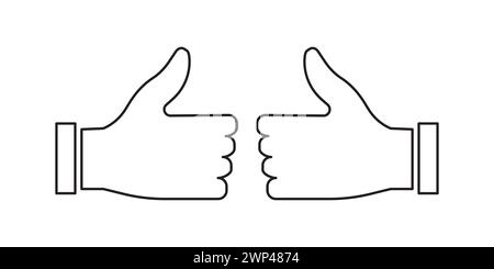 Flat likes. Social media flat icon. Thumb up like icon. Finger gesture. Vector illustration. stock image. EPS 10. Stock Vector