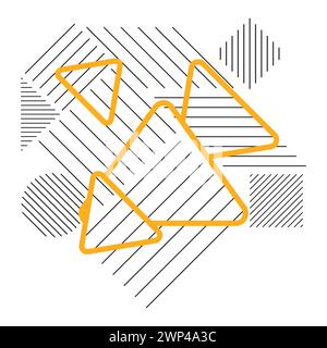 Lines intersect background vector. Concept background for your logo vector. Stock Vector