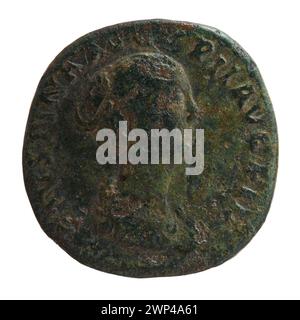 sesterce; Faustina M Osza (Ca 130-176; Roman Empress 161-176); 147-161 (147-00-00-161-00-00); Stock Photo