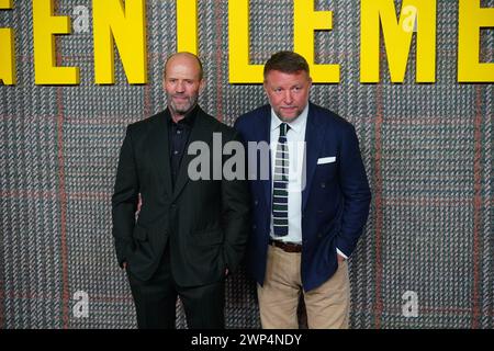 Guy Ritchie Statham Jason Statham and Guy Ritchie attending the premiere of Netflix series ...