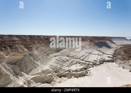 Beautiful Mangystau landscape, Kazakhstan. Bozzhira valley view. Asia panorama Stock Photo