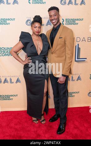 New York, USA. 04th Mar, 2024. Tiffany Nichole Greene and York Walker attend the Roundabout Theatre Company 2024 Gala at The Ziegfeld Ballroom in New York on March 4, 2024. (Photo by Lev Radin/Sipa USA) Credit: Sipa USA/Alamy Live News Stock Photo