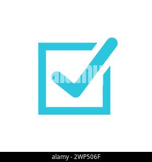 Yes. Check mark box icon. From blue icon set. Stock Vector