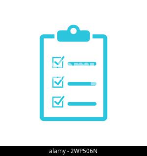 Checklist. Check mark icon. From blue icon set. Stock Vector