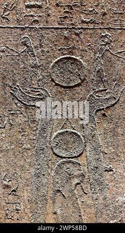 Stone engraving detail from the tomb of Ramses IV in the Valley of the Kings Lúxor , Egypt Stock Photo