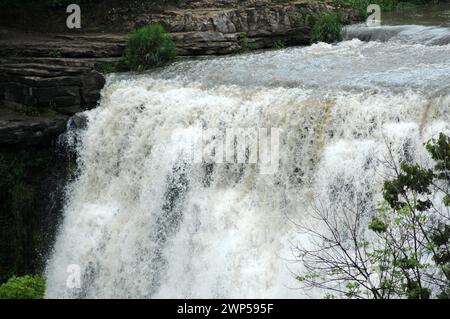 The Albion Falls at Hamilton. Total drop of 63 feet. Stock Photo