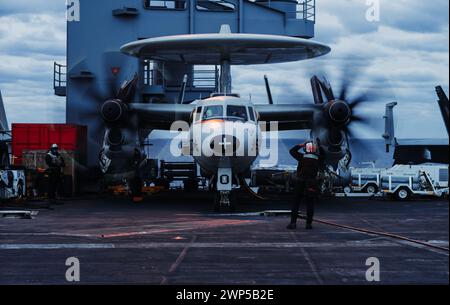 An E-2C Hawkeye, attached to Airborne Command and Control Squadron (VAW ...