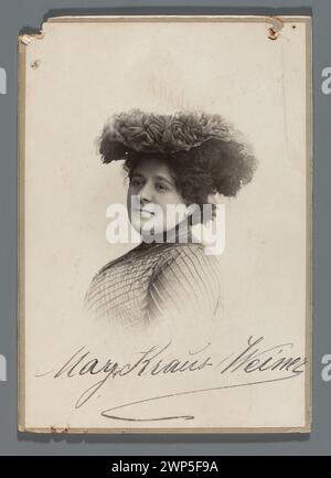 Bust portrait of Austrian opera singer Pauline Lucca (1841-1908) circa ...