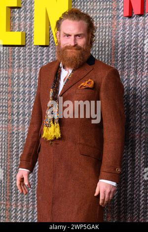 London, UK. 5 March 2024. Kristofer Hivju attending the premiere of Netflix series The Gentlemen at the Theatre Royal Drury Lane, London.. Photo credit should read: Matt Crossick/Alamy Live News Stock Photo