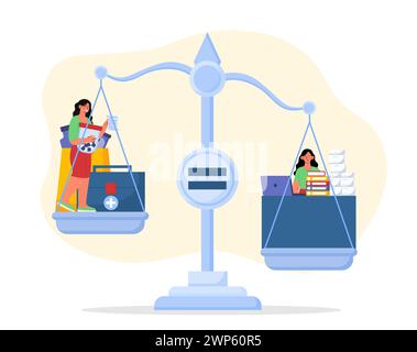 Work or health vector concept Stock Vector