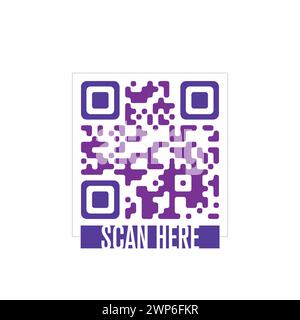 QR code vector in white background, white background Stock Vector