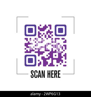 QR code vector in white background, white background Stock Vector