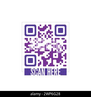 QR code vector in white background, white background Stock Vector