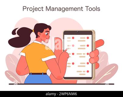 Task management - colorful flat design style poster with thematic ...