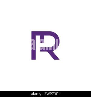 RD Simple Logo. Letter R Icon Design Stock Vector