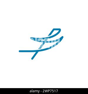 B Line Logo. Letter B Icon Design Stock Vector