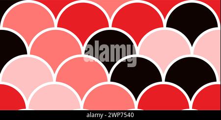 Abstract background with interlocking circles. Vector template. Stock Vector