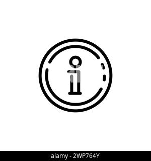 Information line icon. Info Sign vector outline sign. Stock Vector