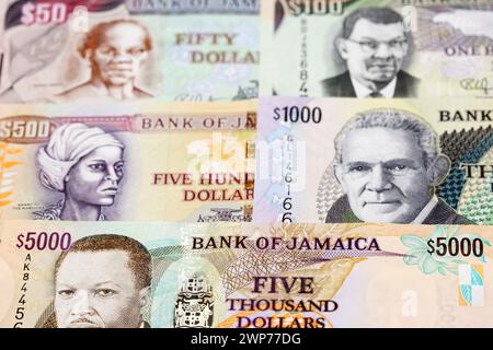 Jamaican money - dollar a business background Stock Photo