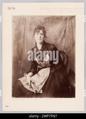 Picture photography: Anna Bili Ska-Bohdanowiczowa (1857-1893), Self-portrait, 1887, painting at the National Museum in Krakow; Krieger, Ignacy (Kraków; Photographic Zak 1860-1926), Krieger, Natan (1841-1903); around 1900 (1895-00-00-1905-00-00);Bilińska-Bohdanowicz, Anna (1857-1893), Bilińska-Bohdanowicz, Anna (1857-1893)-iconography, Bilińska-Bohdanowicz, Anna (1857-1893)-reproduction, Krieger, Amalia (1846-1928)-collection, National Museum in Krakow (1879-) - collections, self -portraits, painting accessories, painting, Polish painting, painters, portraits, portraits of artists, female portr Stock Photo