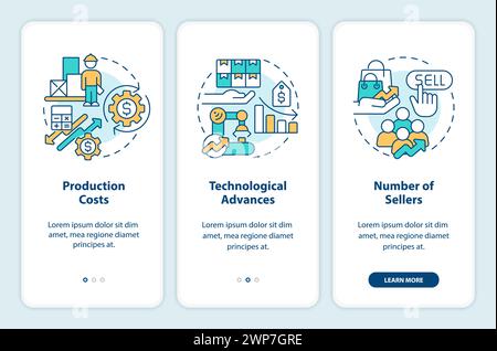 Production advanced onboarding mobile app screen Stock Vector