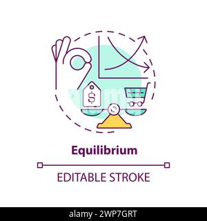 Equilibrium multi color concept icon Stock Vector