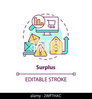 Surplus multi color concept icon Stock Vector
