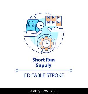 Short run supply multi color concept icon Stock Vector