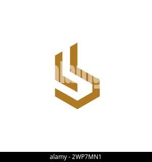 LB Logo Design. Letter BL Logo Stock Vector