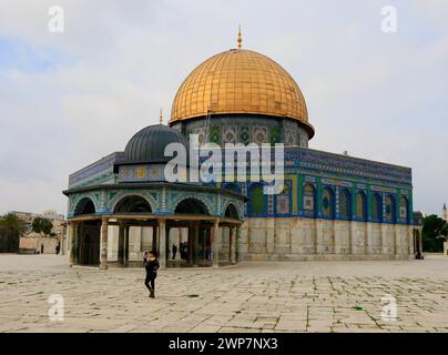 The new Al Aqsa Islam Cultural Center on the Temple Mount in the Old City of Jerusalem Stock Photo