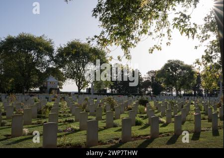 Canadian War Cemetery in Normandy, France Stock Photo