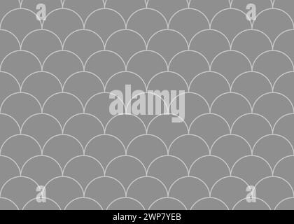 Seamless pattern of fish scales. Fish scale repeating pattern. Skin texture of fish, snake, reptile Stock Vector